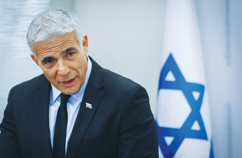  FROM HIS first day on the job, Foreign Minister Yair Lapid sought to make a clean break with past policy.  (credit: OLIVIER FITOUSSI/FLASH90)