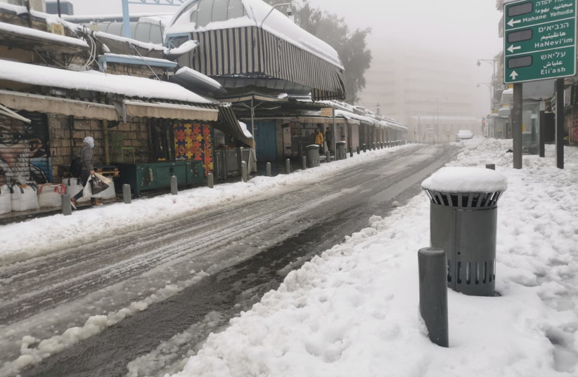  Mahane Yehuda in winter. (credit: Cameron Zaig)