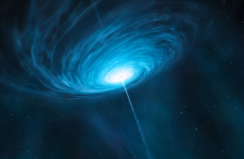  Artist’s impression of the quasar 3C 279. (credit: Wikimedia Commons)