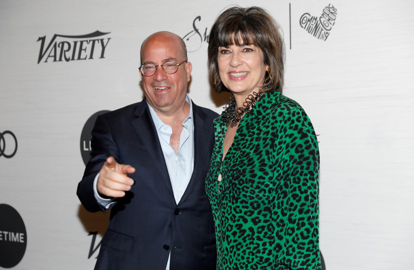  Jeff Zucker, president of CNN, and Christiane Amanpour pose on the red carpet at the 2019 Variety's Power of Women event in New York, US, April 5, 2019. (credit: SHANNON STAPLETON/ REUTERS)
