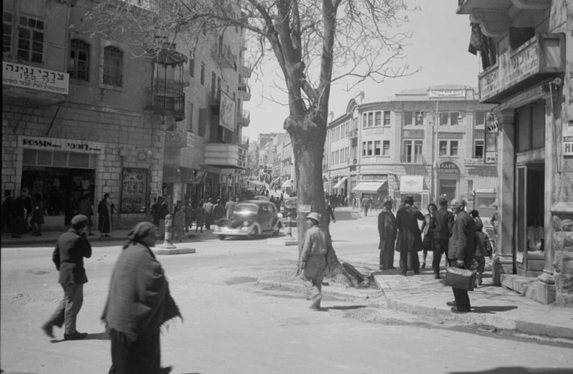  ZION SQUARE, 1940s, looking toward Ben Yehudah Street (center-left). (credit: Matson Collection, Library of Congress)