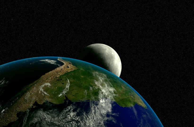  The Earth and the Moon (Illustrative). (photo credit: PIXABAY)