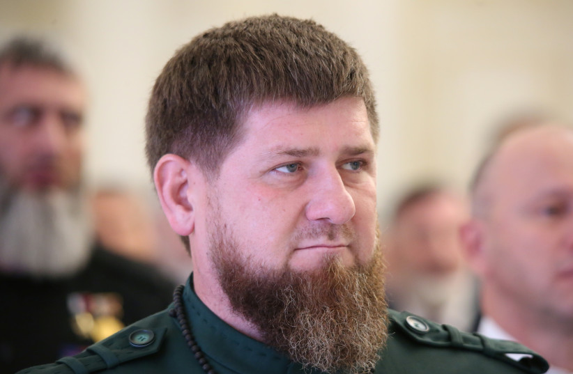  Re-elected head of the Chechen Republic Ramzan Kadyrov attends an inauguration ceremony in Grozny, Russia October 5, 2021. (photo credit: REUTERS/CHINGIS KONDAROV)