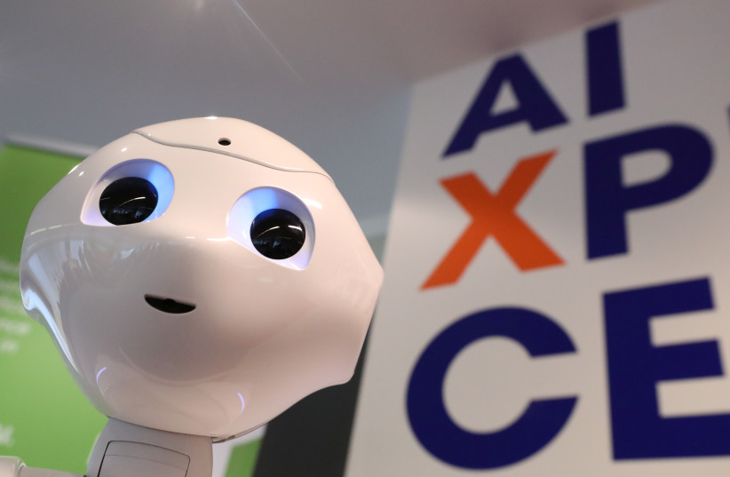  A robot equipped with artificial intelligence is seen at the AI Xperience Center at the VUB (Vrije Universiteit Brussel) in Brussels, Belgium February 19, 2020.  (credit: REUTERS/YVES HERMAN)