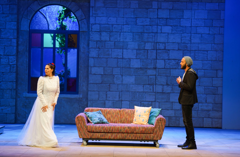  Crossing the Wall, starring Oz Zehavi and Chen Amsalem, premieres at Beit Lessin Theater (photo credit: REDDY RUBINSTEIN)