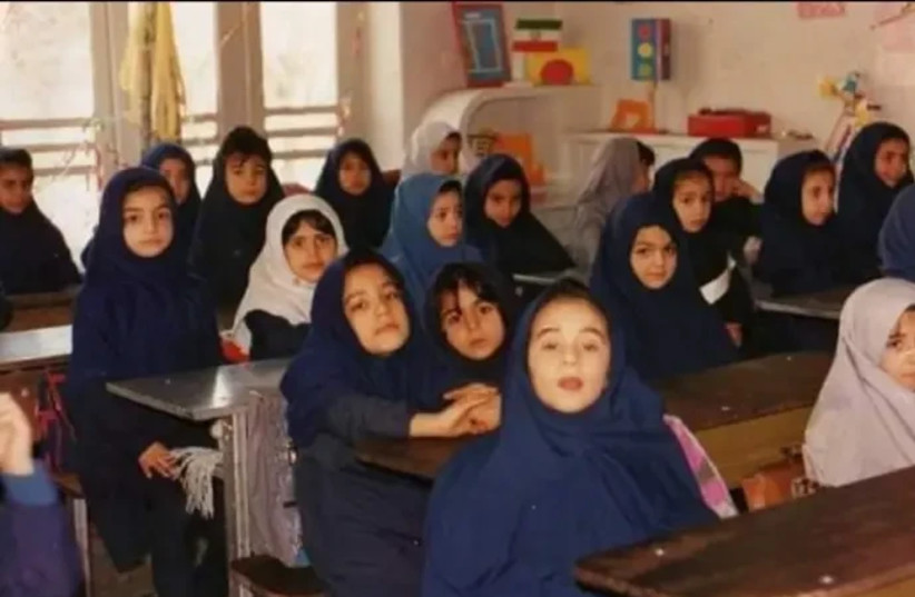  Farzana Sayach's first grade class in a Teheran elementary school, 1989. (photo credit: Courtesy)