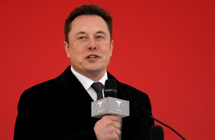  Tesla CEO Elon Musk attends the Tesla Shanghai Gigafactory groundbreaking ceremony in Shanghai, China January 7, 2019. (photo credit: REUTERS/ALY SONG)