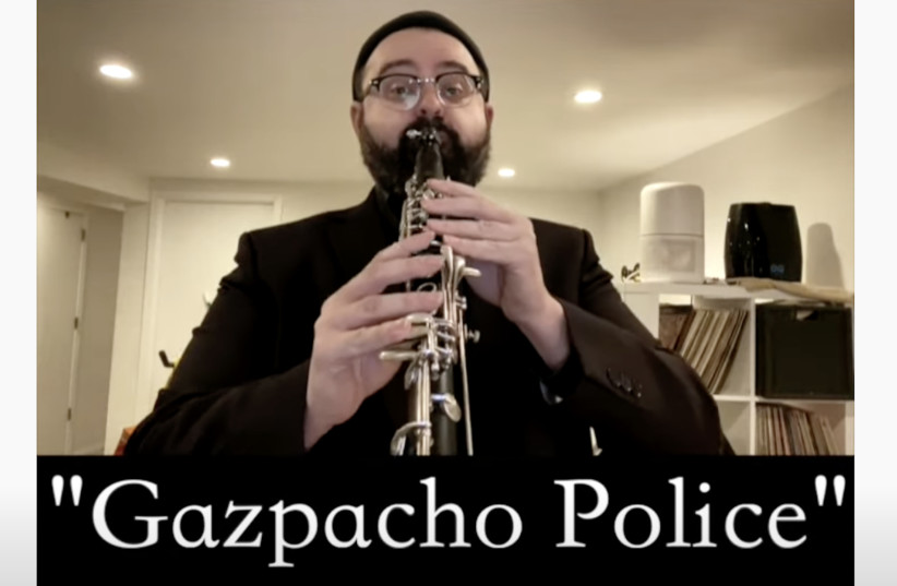  Michael Winograd, klezmer composer and clarinetist, recently poked fun at Rep. Majorie Taylor Greene's viral "Gazpacho police" comment by turning it into the title of a klezmer song. (photo credit: screenshot)