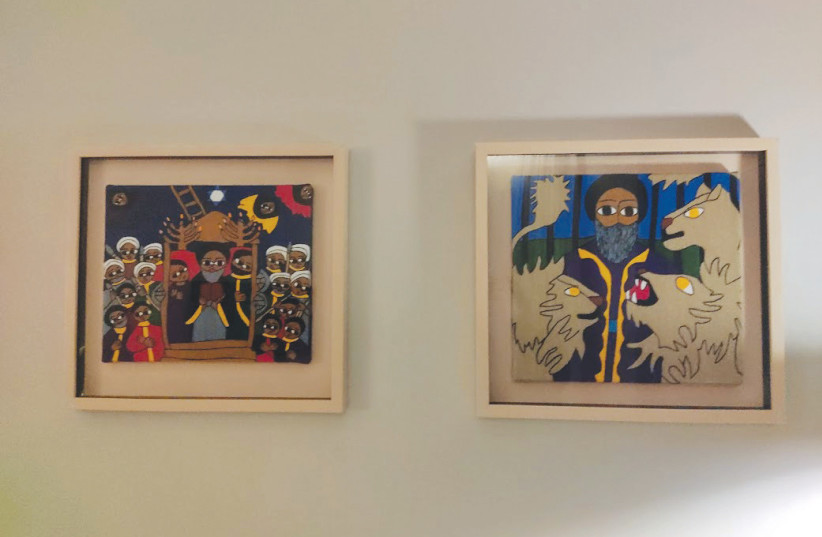  BEAUTIFUL EMBROIDERY by Ethiopian immigrants hangs on the hotel walls. (credit: LIORA SANDLER)