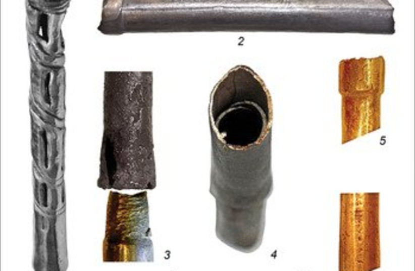  The design of the 'sceptre' components from the Maikop kurgan. (credit: V. Trifonov/Antiquity)