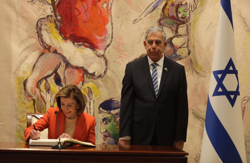  Speaker of the House Nancy Pelosi visits the Knesset (credit: MARC ISRAEL SELLEM)