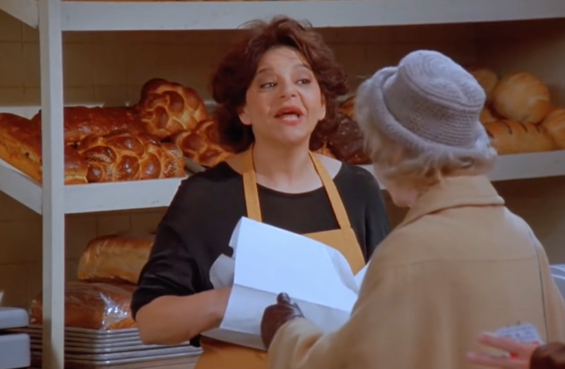  Kathryn Kates was known for her role as the bakery clerk who perpetually disappointed Jerry Seinfeld. (photo credit: SCREENSHOT FROM YOUTUBE/JTA)