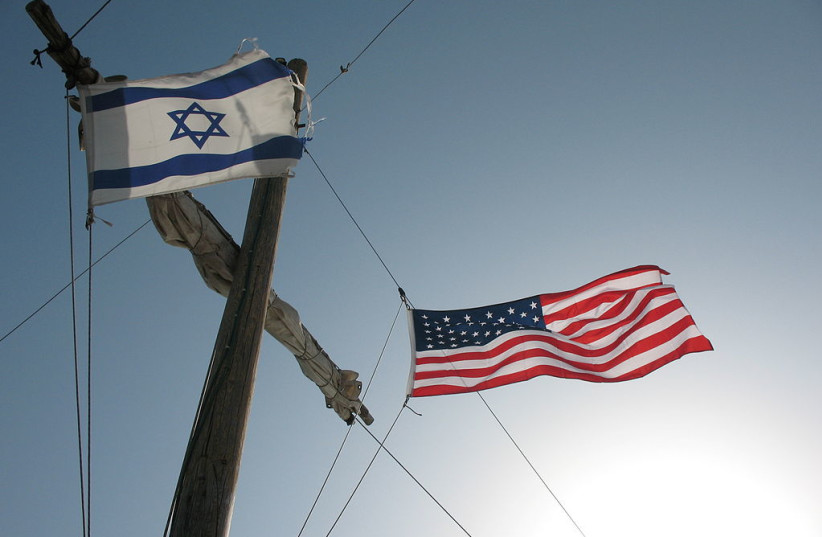  American and Israeli flags (photo credit: WIKIMEDIA)