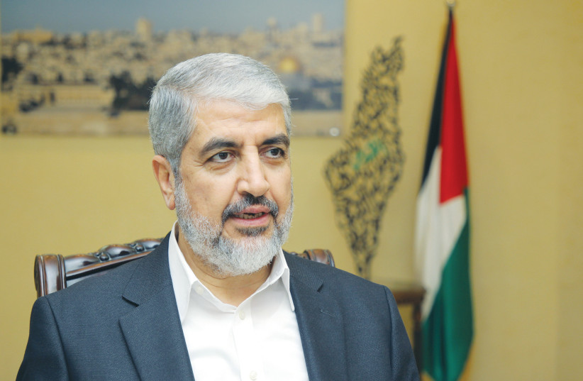  FORMER HAMAS head Khaled Mashaal in an interview with Reuters in Doha, 2020. (photo credit: NASEEM ZEITOON/REUTERS)