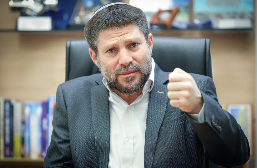  BEZALEL SMOTRICH in his Knesset office this week: I have an excellent relationship with the Jewish Federations of North America, and I even have true dialogue with Reform Jews in the US. (photo credit: MARC ISRAEL SELLEM)