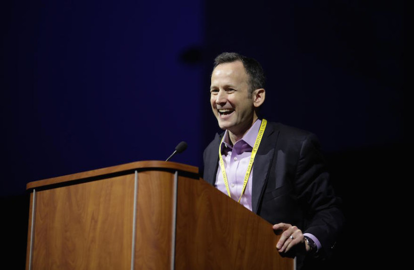  CUFI executive director, David Brog, speaking at the group's Israel Policy Conference in Washington, D.C., July 13-14, 2015.  (photo credit: COURTESY CUFI)