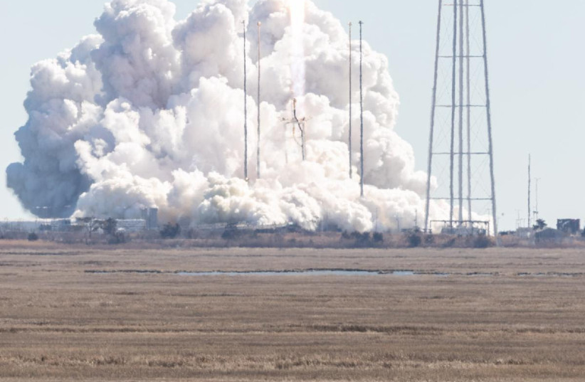  Northrop Grumman’s Antares rocket liftoff from pad 0A at 12:40 p.m. EST from NASA’s Wallops Flight Facility in Virginia.The Cygnus spacecraft, carrying 8,300 pounds of science investigations and cargo, is scheduled to arrive at the space station on Monday, Feb. 21. (photo credit: NASA WALLOPS/ALLISON STANCIL)