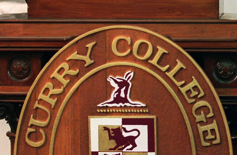  Curry College logo as seen on campus in 1998. (photo credit:  Frank O’Brien/The Boston Globe via Getty Images)
