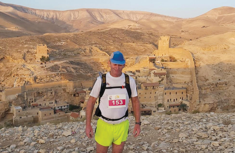  The writer during the Desert Half Marathon in 2020. (photo credit: ILAN GREENFIELD)