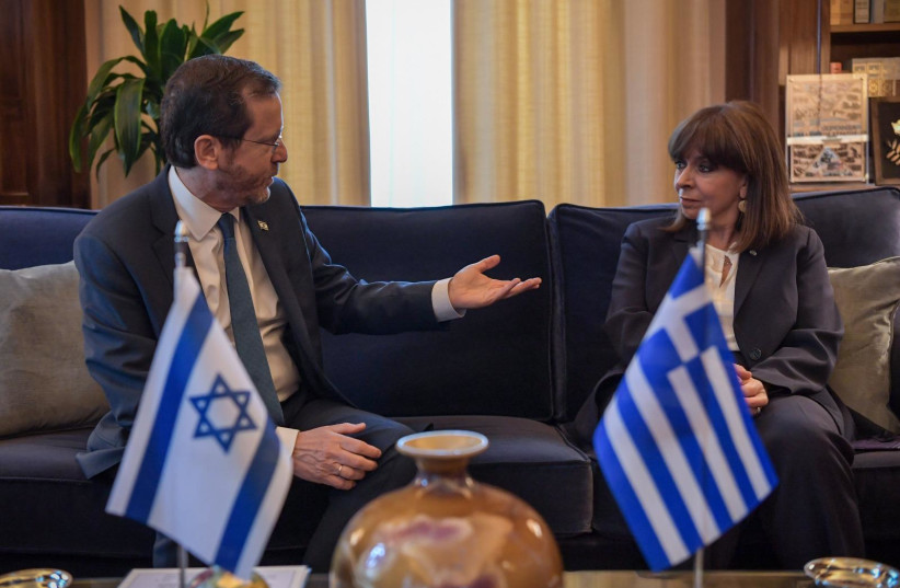  President Isaac Herzog visits Greece. (credit: KOBI GIDEON/GPO)