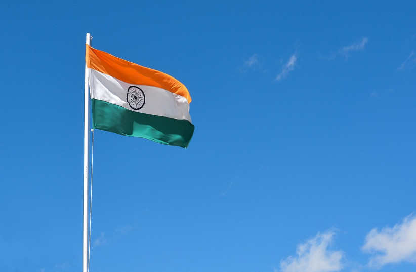  Indian flag (illustrative). (photo credit: Wikimedia Commons)