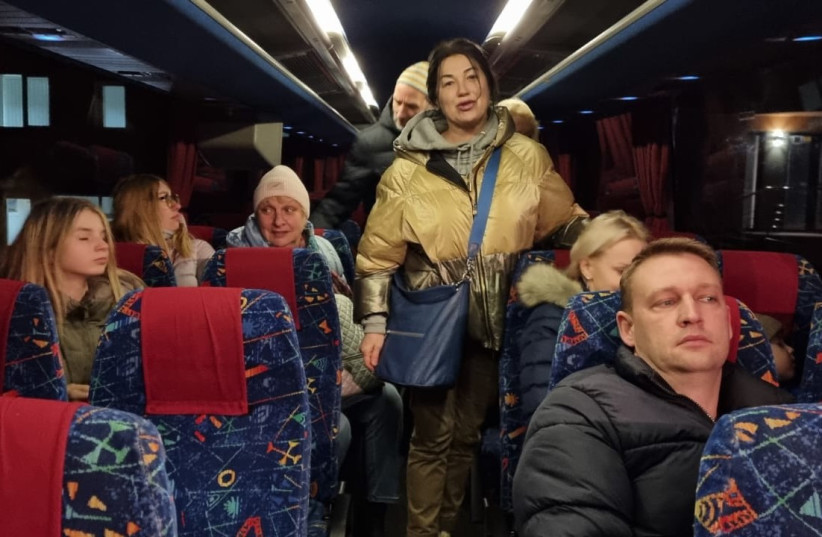 A first group of immigrants set out last night from Lviv, Ukraine, to Poland in a complex Jewish Agency operation (photo credit: JEWISH AGENCY)