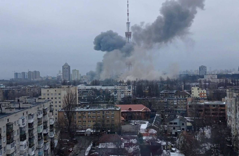  A Kyiv-based TV tower was shelled (credit: BABYN YAR HOLOCAUST MEMORIAL CENTER)