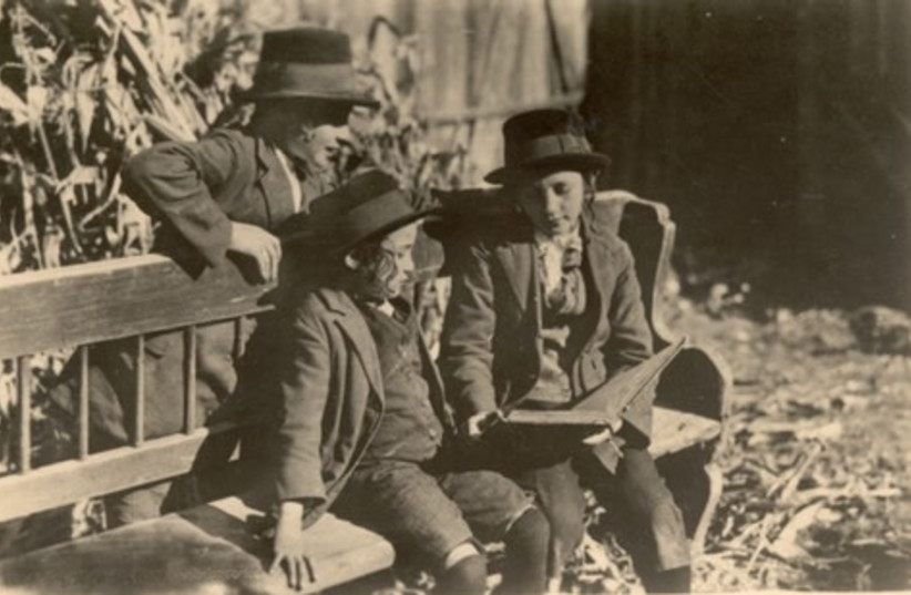  Young Jewish boys in Carpathian Ruthenia (part of modern-day Ukraine), 1918. From The Joseph and Margit Hoffman Judaica Postcard Collection. (credit: NATIONAL LIBRARY OF ISRAEL)