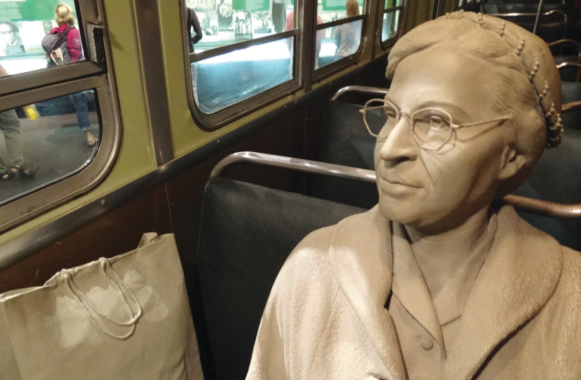 Rosa Parks in Her Bus Seat, diorama – National Civil Rights Museum, Memphis, Tennessee (credit: Wikimedia Commons)