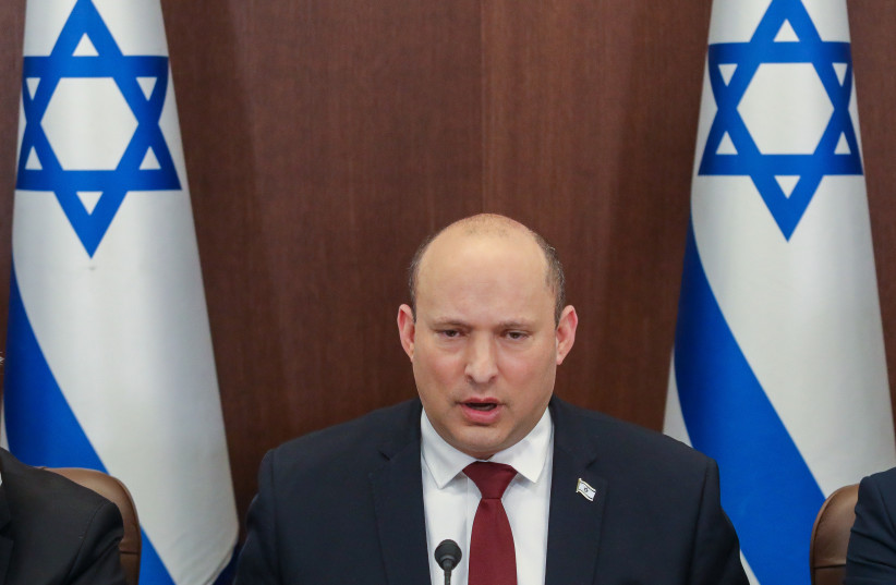   Prime Minister Naftali Bennett at the Knesset, March 6, 2022.  (credit: MARC ISRAEL SELLEM/THE JERUSALEM POST)