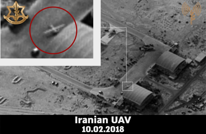  An image of the Iranian UAV destroyed by the IDF in 2018. (credit: IDF SPOKESPERSON UNIT)