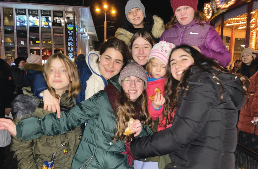  YOUNG WOMEN from the Dnipro orphanage enjoy a night on the town. (credit: Esther and William Benenson Home)