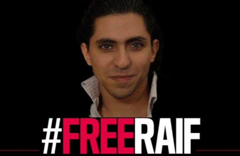  Screenshot from Twitter account of Raif Badawi’s wife, Ensaf Haidar (photo credit: SCREENSHOT FROM TWITTER)