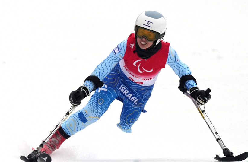  Beijing 2022 Winter Paralympic Games - Para Alpine Skiing - Women's Giant Slalom Standing - Run 1 - National Alpine Skiing Centre, Yanqing district, Beijing, China - March 11, 2022.  (photo credit: REUTERS/ALY SONG)