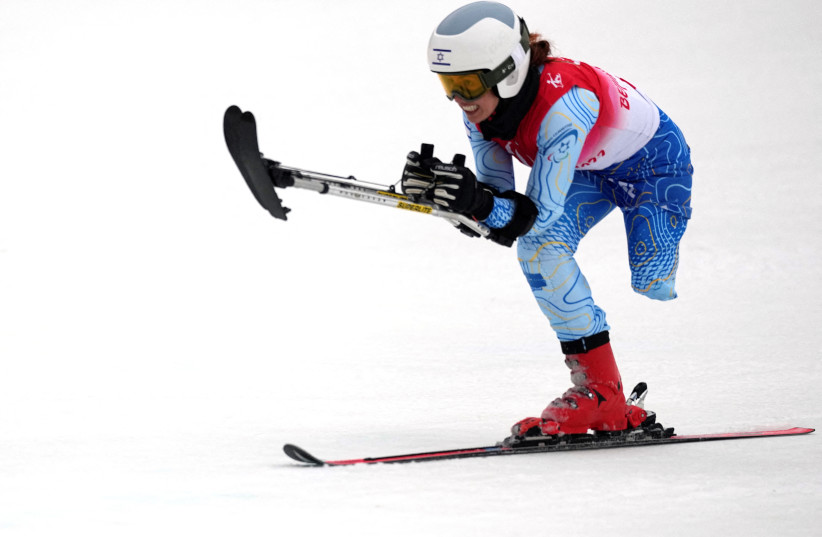  Beijing 2022 Winter Paralympic Games - Para Alpine Skiing - Women's Giant Slalom Standing - Run 1 - National Alpine Skiing Centre, Yanqing district, Beijing, China - March 11, 2022.  (credit: REUTERS/ALY SONG)