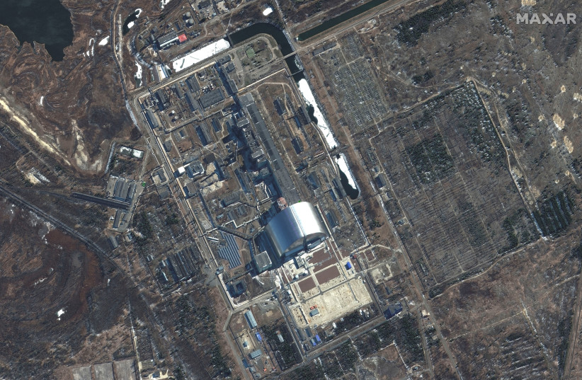 A satellite image shows an overview of Chernobyl, amid Russia's invasion of Ukraine, Ukraine, March 10, 2022.  (credit: Maxar Technologies/Handout via REUTERS ATTENTION EDITORS )