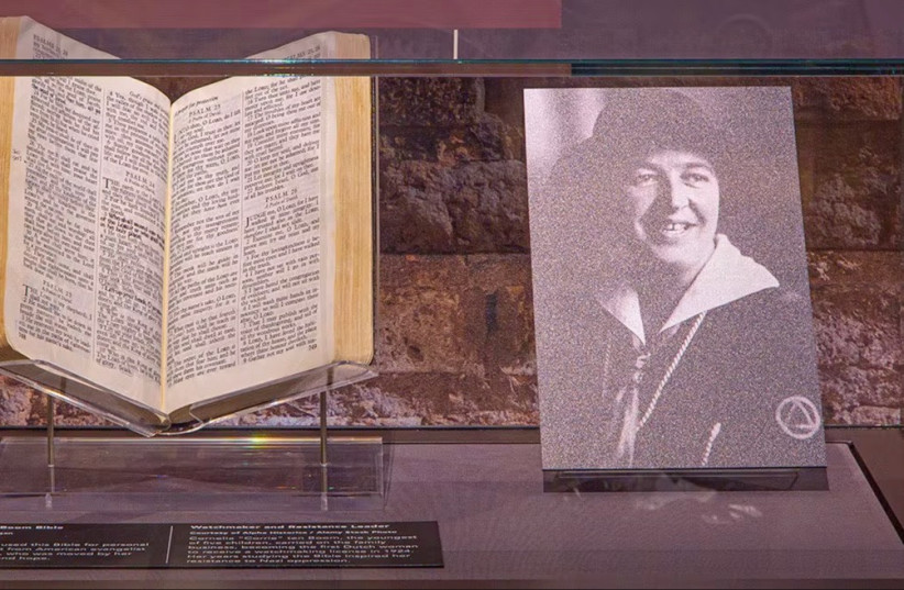  Corrie Ten Boom Bible (photo credit:  Museum of the Bible in Washington D.C.)