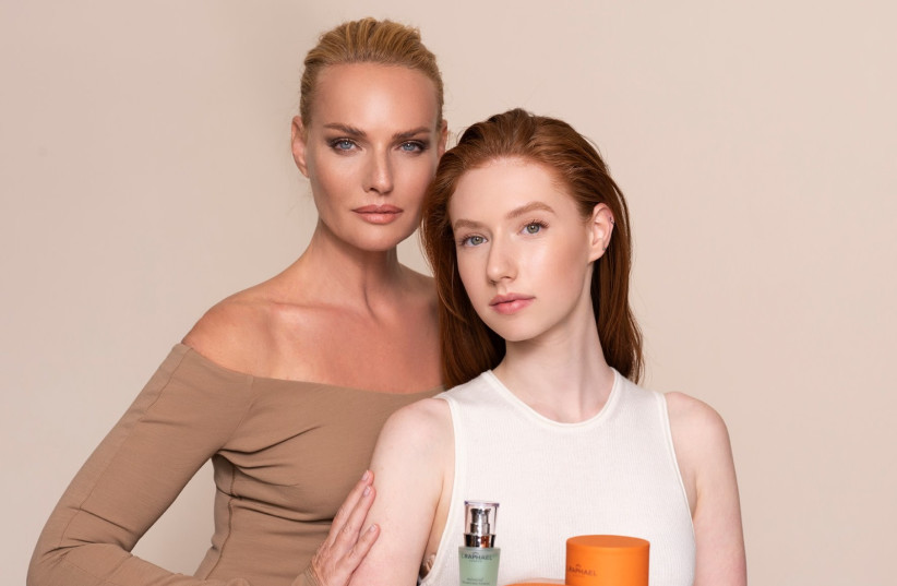  Galit and Emma Gutman in the new Ronit Raphael campaign for her skincare brand, L.RAPHAEL GENEVE  (photo credit: IDO LAVIE)