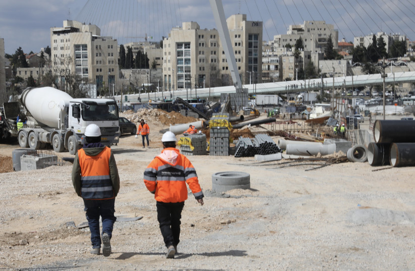  Construction at the entrance of Jerusalem (credit: MARC ISRAEL SELLEM/THE JERUSALEM POST)