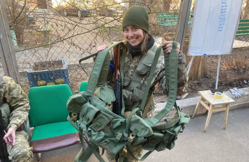  Marharyta Rivchachenko has chosen to stay in Ukraine and fight the Russian invasion, serving as a medic in the territorial defense.  (photo credit: Marharyta Rivchachenko)