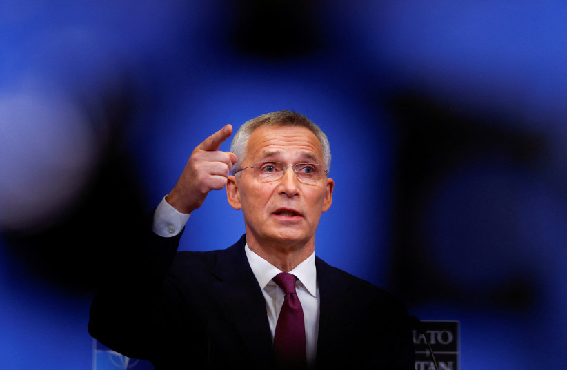  NATO Secretary General Jens Stoltenberg speaks during a news conference on the eve of a NATO summit, amid Russia's invasion of Ukraine, in Brussels, Belgium March 23, 2022.  (credit: REUTERS/GONZALO FUENTES)