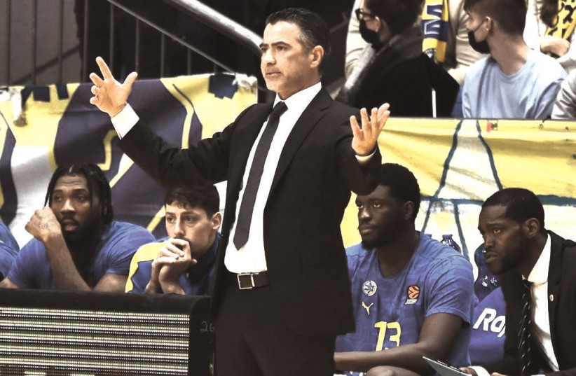  AVI EVEN has been the interim coach of Maccabi Tel Aviv for just over a month now and the yellow-and-blue is responding to him in both continental and local play. (credit: DOV HALICKMAN/COURTESY)