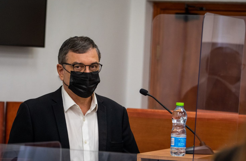  Witness Shlomo Filber awaits questioning in the trial of Benjamin Netanyahu. (photo credit: OREN BEN HAKON)