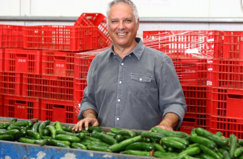  Leket Israel CEO Gidi Kroch watches over the vegetables being packed for Passover. (photo credit: LEKET ISRAEL)
