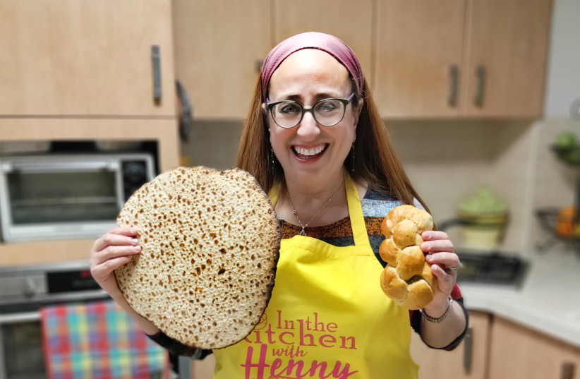  The writer with matzah and hametz. (photo credit: HENNY SHOR)