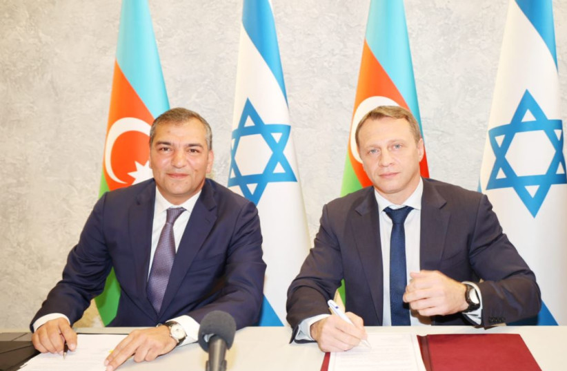  Signing of the tourism agreement between Israel and Azerbaijan (credit: Courtesy)