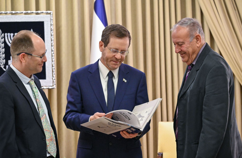  Israeli President Isaac Herzog reviews the seventh census. (photo credit: KOBI GIDEON/GPO)