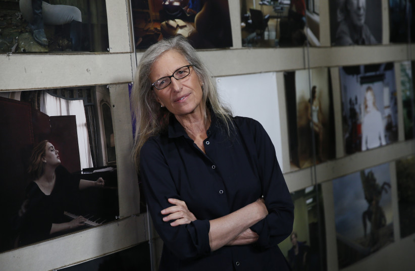 US photographer Annie Leibovitz poses for a photograph during a press preview of her exhibition 'WOMEN: New Portraits' at Wapping Hydraulic Power Station in London, Britain, January 13, 2016. (photo credit: REUTERS/STEFAN WERMUTH)