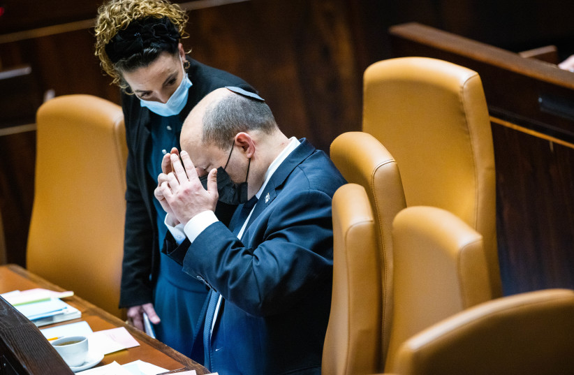 A discussion and a vote on The vote on the Citizenship Law at the Knesset, the Israeli parliament in Jerusalem on March 10, 2022. (credit: OLIVIER FITOUSSI/FLASH90)