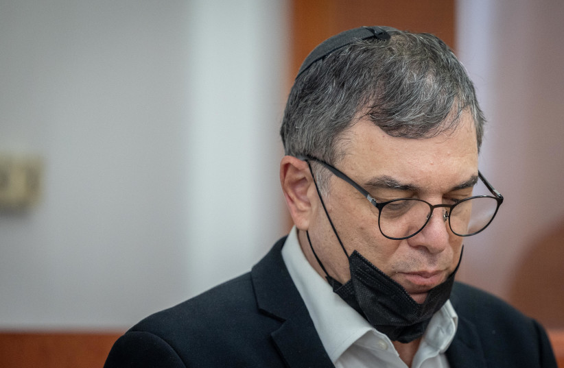  Shlomo Filber, former director general of the Communications Ministry court hearing in the trial against former Israeli prime minister Benjamin Netanyahu, at the District Court in Jerusalem on March 29, 2022. (photo credit: YONATAN SINDEL/FLASH90)